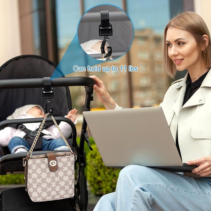 Accmor Universal Cup Holder with Hook, Stroller Cup Holder, 360° Rotatable Large Caliber Designed Bottle Holder for Stroller, Bike, Wheelchair, Walker, Scooter