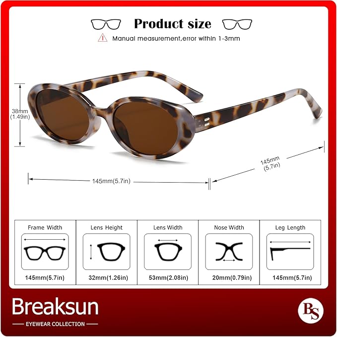 Retro Oval Sunglasses for Women Men Fashion Small Oval Sunglasses 90s Vintage Shades
