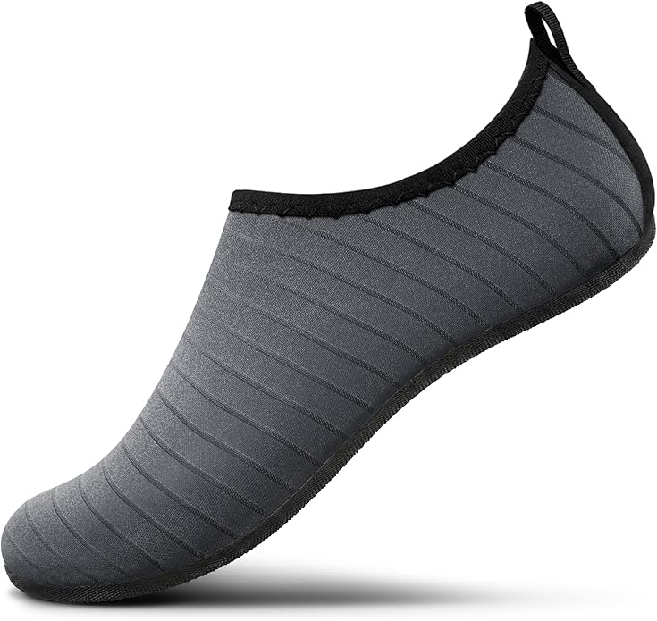 SEEKWAY Water Shoes Women Men Adult Quick-Dry Aqua Socks Barefoot Non Slip for Beach Swim River Pool Lake surf Black SK002(U)
