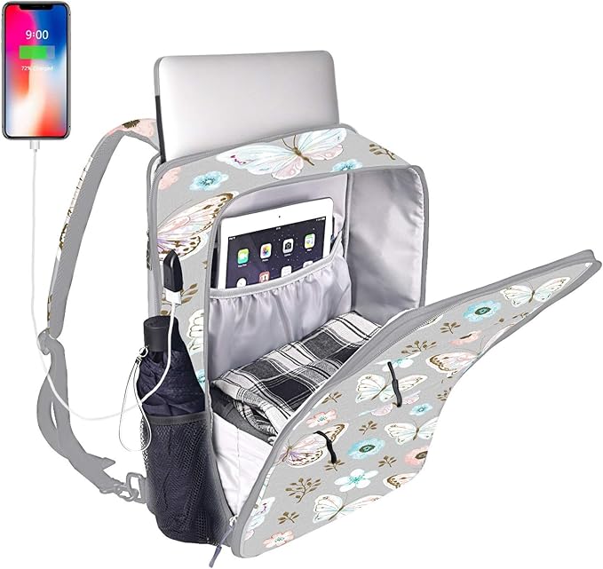 ZINZ Slim & Expandable Laptop Backpack 15 15.6 16 Inch Sleeve, Spill-Resistant Notebooks Bag Case for Most 14-16 Inch MacBooks Surface-Books Dell HP Lenovo Asus Computers,P01A01