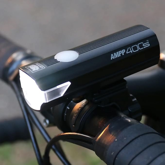 CATEYE AMPP400S & NANO60 Bike Light Set – USB-C 400 Lumen Headlight & 60 Lumen Tail Light with OptiCube™ Lens, Daytime Hyperflash, 360º Visibility, 5 Light Modes, Fits Road, Urban, MTB & Gravel Bikes