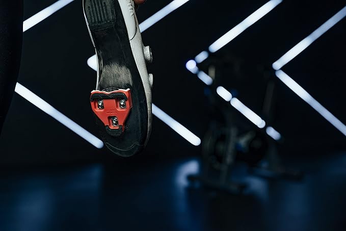 LOOK Cycle Cycling Cleats, Delta Indoor/Fitness Cleats, Anti-Slip Surface Compatible with Standard Look Delta Style (Not Keo) Pedals Black, Red
