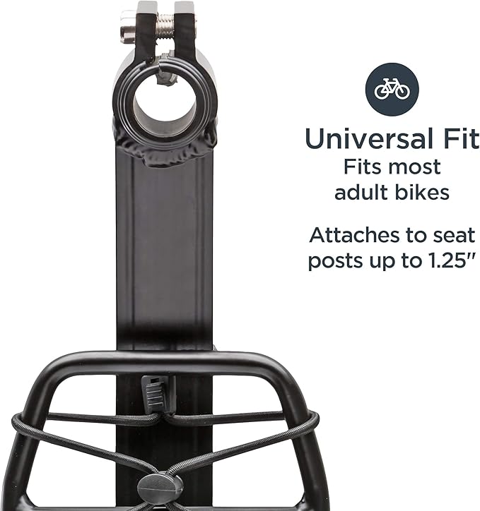 Schwinn Deluxe Alloy Rear Bike Rack, 20 lbs Capacity, Lightweight, Compact and Durable Construction, Fits Most Adult Bicycles, Cargo Options for Backpack, Gear & More, Bicycle Rack for Back of Bike