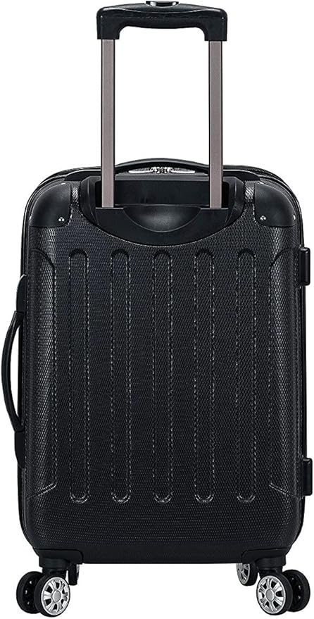 Rockland London Hardside Spinner Wheel Luggage, Black, Carry-On 20-Inch
