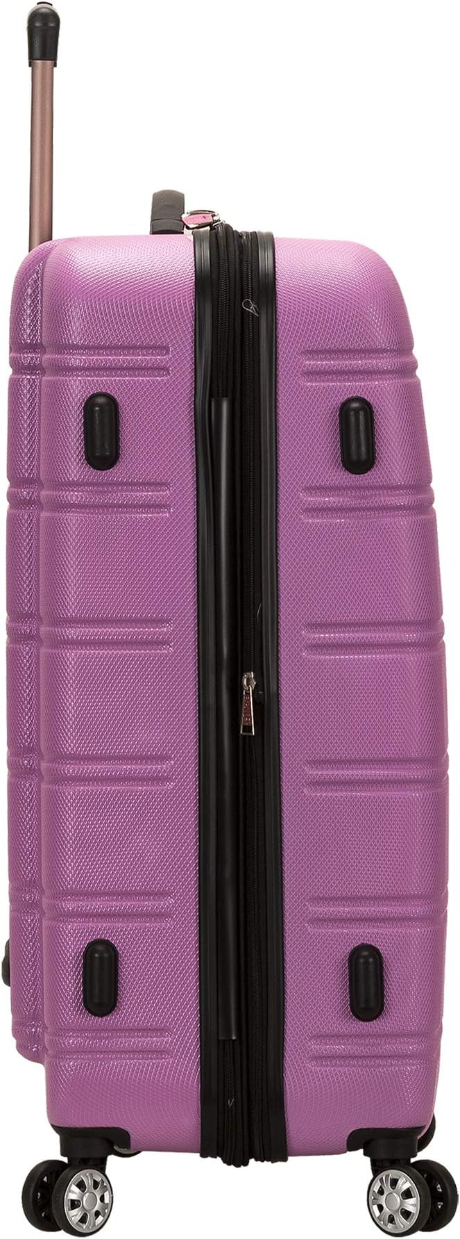 Rockland Melbourne ハードサイド 拡張可能 スピナーホイール荷物、ピンク、3点セット (20/24/28)