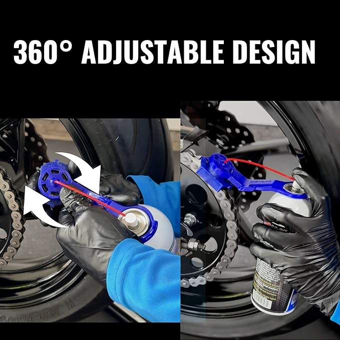 Oinker Motorcycle Chain Lube Applicator | Mess-Free Chain Wax, Chain Cleaner Attachment | for 525 Chain Size