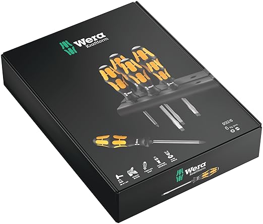 Wera 932/6 Kraftform Plus Screwdriver Set and Rack, 6-Pieces