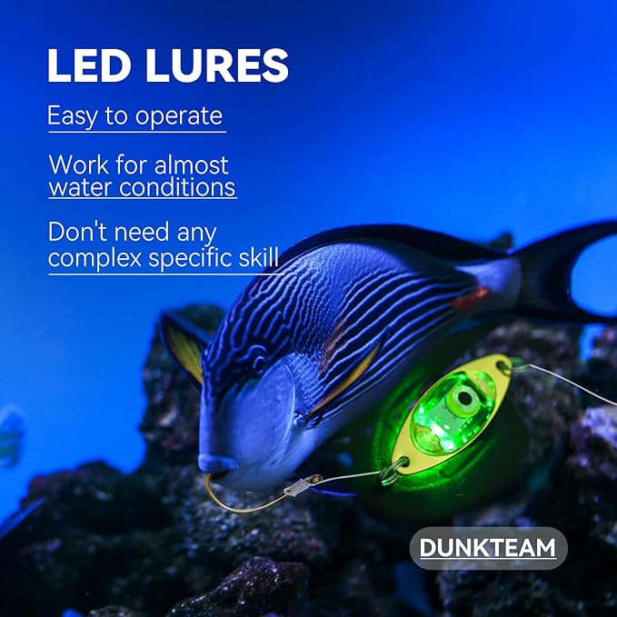 LED水中釣りルアー、LEDライトベイトフラッシャー、ディープドロップ釣りルアー、魚眼誘引ライトベイトランプ 5個セット