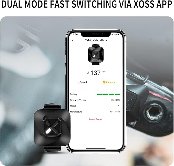 XOSS G+ Gen2 GPS Bike Computer ANT+/ Bluetooth IPX7 Cycling Computer Rechargeable Speedometer Odometer with 2.2 inch LCD Screen, 28 hrs Long Battery Life with Vortex Speed Cadence Sensor-2 Pack