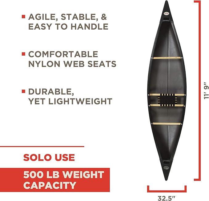 Old Town Discovery 119 Recreational Canoe, Solo, 11 ft 9 in