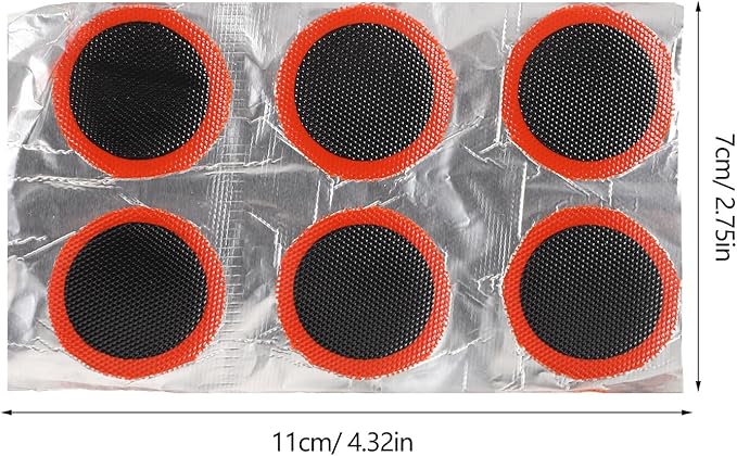 Multi-Function Bike Tire Patch Repair Kit with Cold Vulcanizing Glue Anti-wear Materials Tire Levers Valve Tool Compact Lightweight Bicycle Tube Patch for Outdoor Cycling