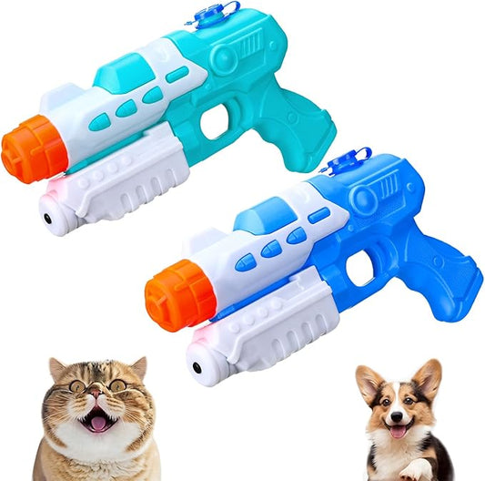 Geelin 2 Pack Squirt Spray for Cats Dogs Training Squirt for Cats Deterrent Water Spray Pistols for Dogs Pets Training(Retro Style,Blue Green)