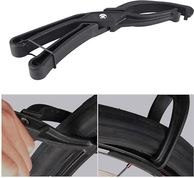 Rim Tire Pliers, Bicycle Tire Bead Tool for Removal and Installation, Portable Repair Tool with Spring-Loaded Design for Road and Mountain Bike Tires
