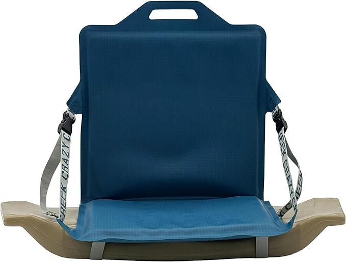Crazy Creek Canoe Chair IV for Kayaking, Fishing, Camping & More, Detachable for Off The Boat Use, 250 LBS Weight Capacity, Adjustable Straps, Water-Resistant, Forest Green (Aleutian Blue)