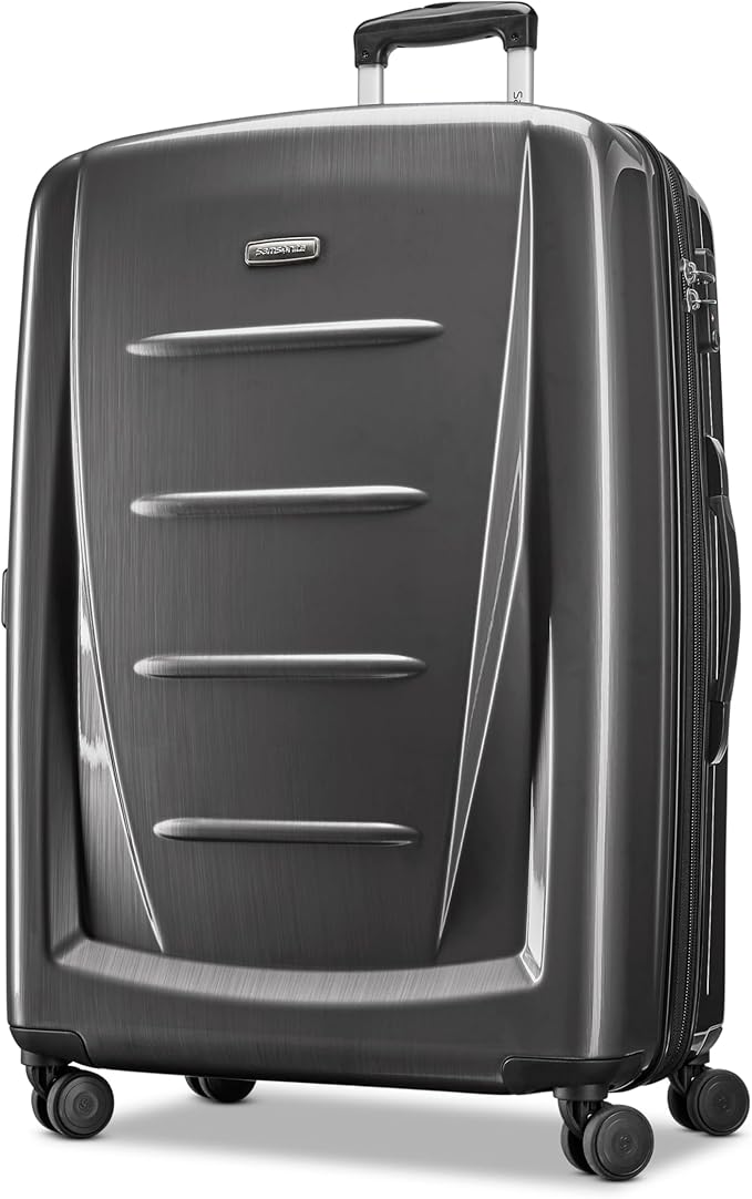 Samsonite Winfield 2 ハードサイド 拡張可能 スピナーホイール付きスーツケース、チャコール、預け入れ用大型28インチ