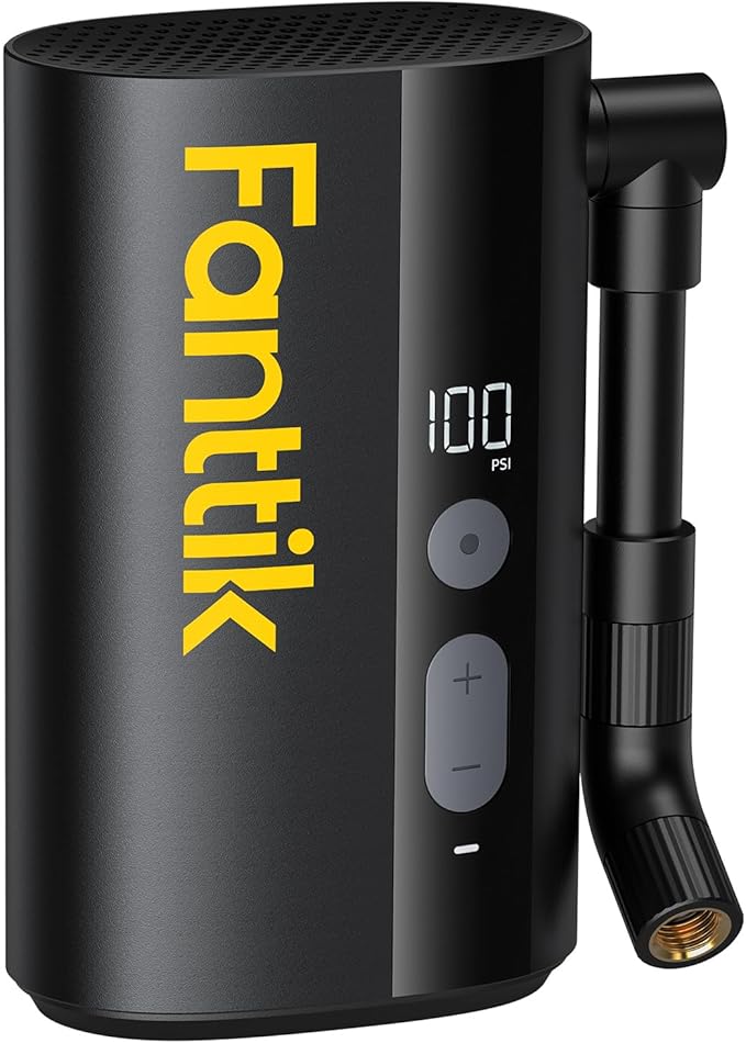 Fanttik X9 Ace Mini Bike Pump, 32s Fast Inflate Bike Pump with Gauge, 150PSI Electric Air Pump with Presta and Schrader Valve, Suitable for Motorcycle, Road Bike, Electric Bike, MTB