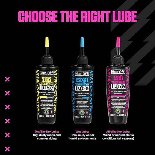 Muc-Off Bio Dry Bike Chain Lube 50ml Wax-Based Formula for Smooth Gear Shifts | Creates Protective Layer and Reduces Friction | Pipette System for Easy Application