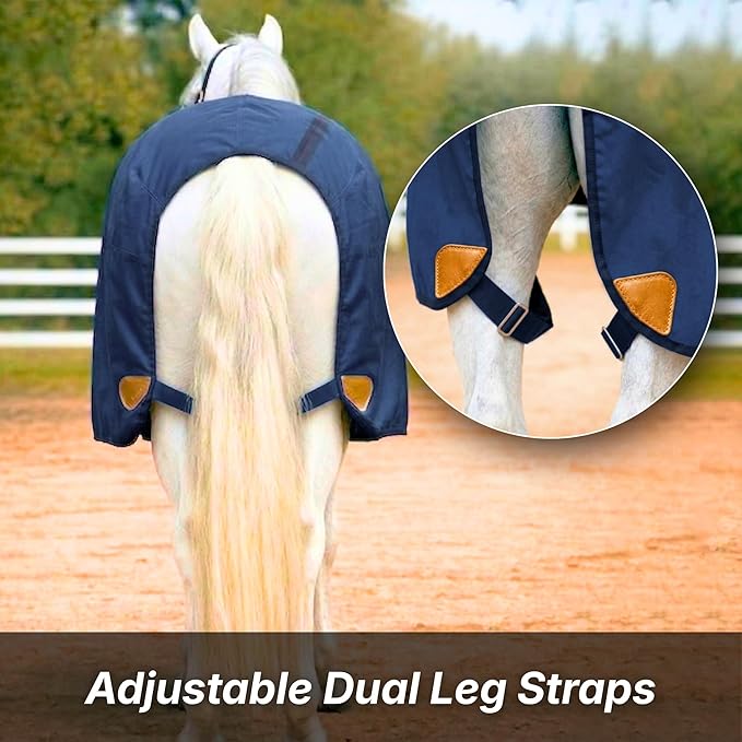 Nylon Horse 420D Stable Sheet | Breathable & Durable Horse Sheet | Keeps Coat Clean, Smooth & Shiny | Adjustable Fit Summer Sheet (60"– 86" Sizes)