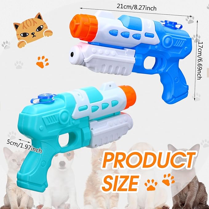 Geelin 2 Pack Squirt Spray for Cats Dogs Training Squirt for Cats Deterrent Water Spray Pistols for Dogs Pets Training(Retro Style,Blue Green)