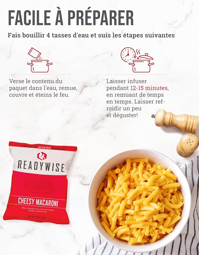 ReadyWise エントレバケツ - 60食分、サバイバルキット用非常食、タンパク質食、フリーズドライ食品、調理不要のキャンプ&ロードトリップ必需品、最大25年間保存可能