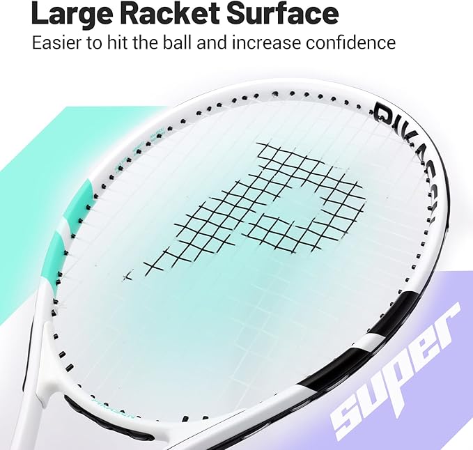 27 Inch Tennis Rackets for Adult Recreational 2 Players Tennis Rackets Set with 2 Overgrips and 1 Tennis Bag. Perfect for Beginners and Students Training