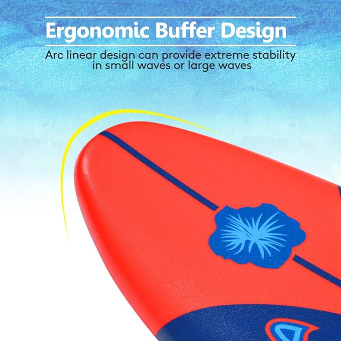 GiantexHawaiiSurfboard-Red