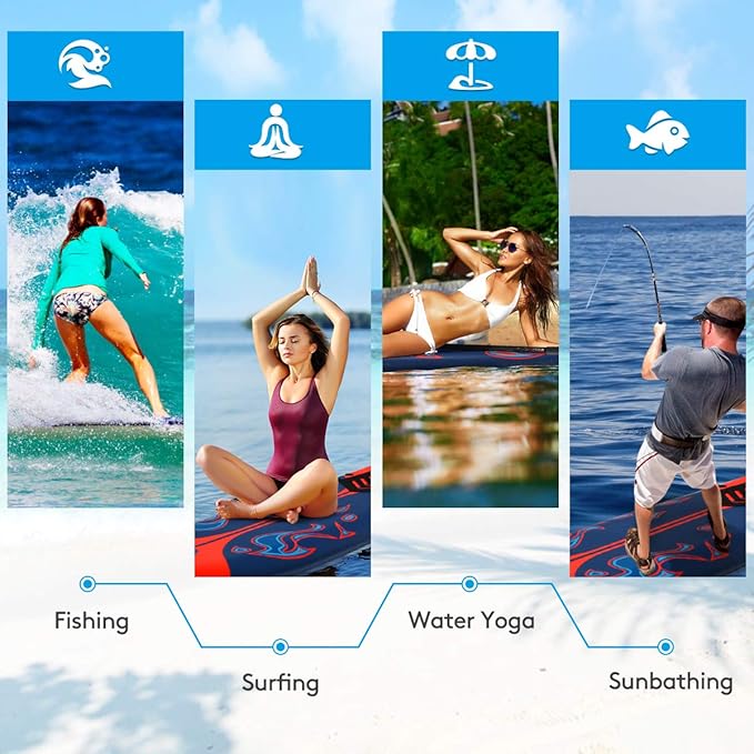 GiantexHawaiiSurfboard-Red