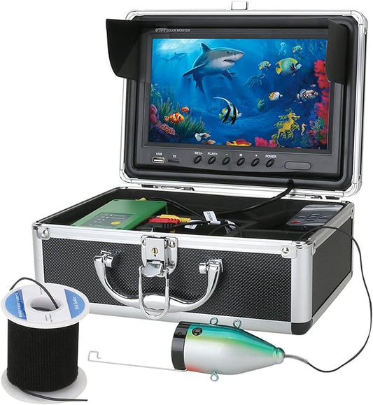 Fishing Camera with Monitor ice Fishing Camera Underwater 1000TVL,98ft/30m Cable for Lake Kayak Boat Saltwater Fishing