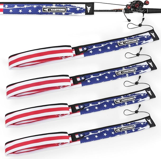 KastKing MeshGuard Rod Socks, Fishing Rod Sleeve, Neoprene Fishing Pole Sleeve, Fishing Rod Covers, Built-in Hanging Loop & Adjustable Lanyard, Fits Casting, Spinning, & Fly Rods