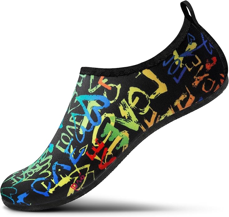 SEEKWAY Water Shoes Women Men Adult Quick-Dry Aqua Socks Barefoot Non Slip for Beach Swim River Pool Lake surf Black SK002(U)