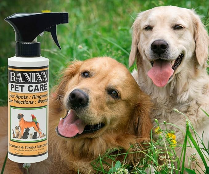 BANIXX Horse and Pet Care Spray, Skin Support for Horses, Dogs, and Cats, Alcohol-Free, Non-Staining, No Odor, Made in USA, All-Weather Grooming Formula, 2 oz