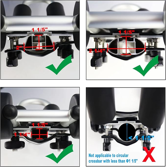 Upgraded Universal Folding Kayak Rack, J-Bar Carrier for Canoe Boat SUP Ski, Mount on Car Roof Top Crossbar, Includes 4 Ratchet Straps, 2 Anchor Straps (1 Pair, Aluminum)