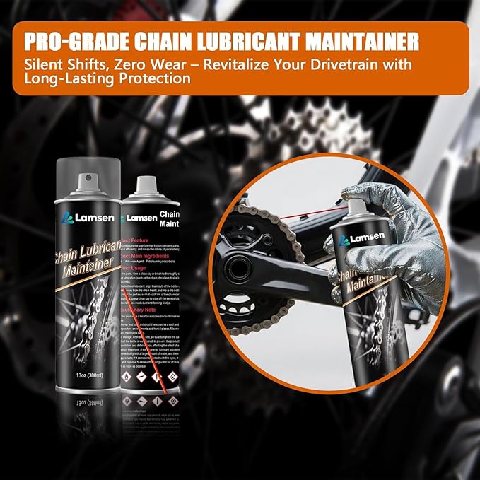 Chain Cleaner Kit, Professional Bike Chain Cleaner Set, Motorcycle Cleaning Kit with Chain Cleaner & Chain Lube Including Brushes and Gloves for Cleaning and Maintain All Bicycles (1 Pack)