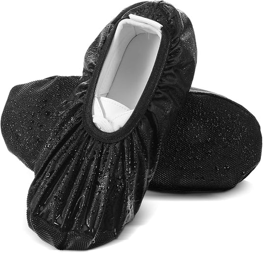 Larrel Black Shoe Covers, Reusable Bowling Shoe Covers Non-Slip Shoes Protector Cover Shoes Cover Protector Accessories for Men Women Sports Supplies Floor Protection