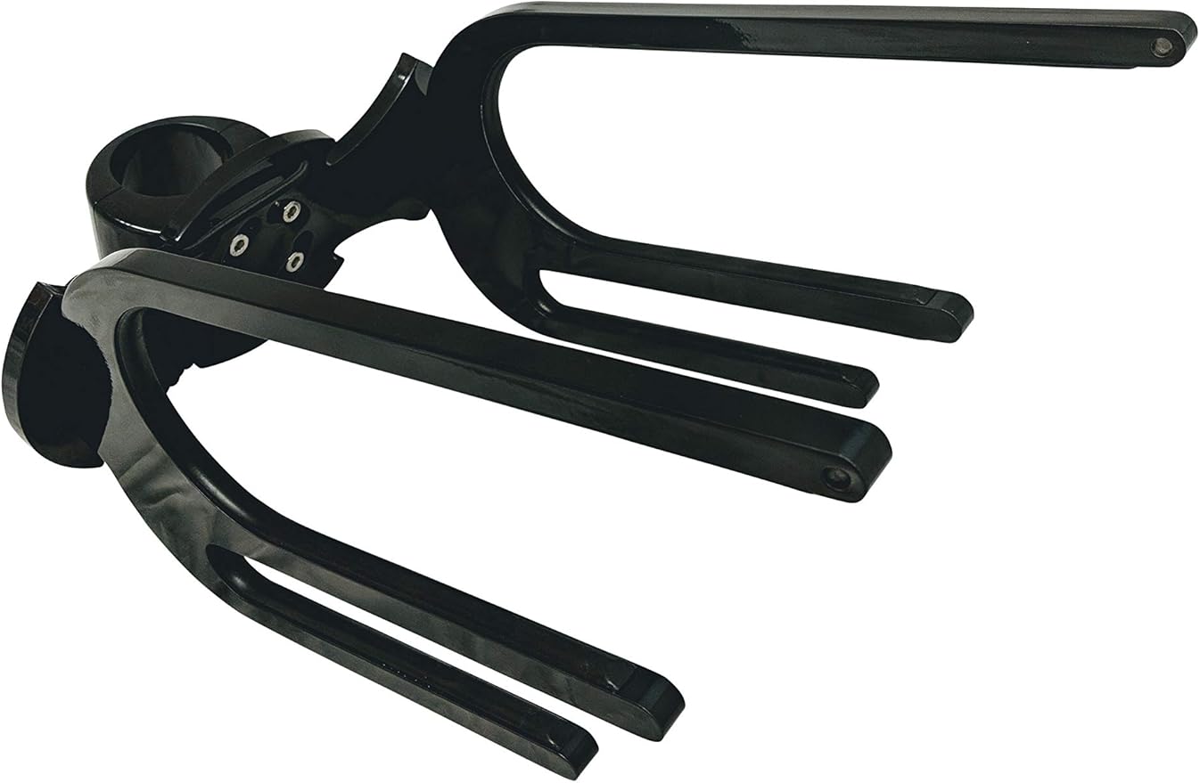 Kneeboard Rack for Boat, Black Aluminum Knee Board Wakeboard Combo Tower Rack, Wakeboarding Rack for Towers, Fits Clamp Tubing Sizes 1 3/4", 1 7/8", 2", 2 1/4", 2 3/8", 2 1/2"