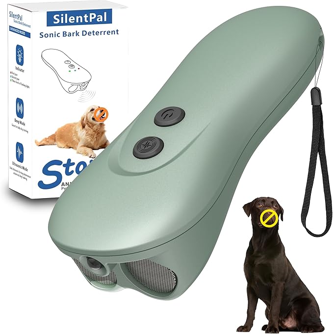 Dog Bark Deterrent Device,Anti-Barking Device,Up to 15Ft Long Range & Rechargeable Bark Control,Stop Barking Dog Devices,Safe for Dogs Training,Indoor & Outdoor(Cyan)