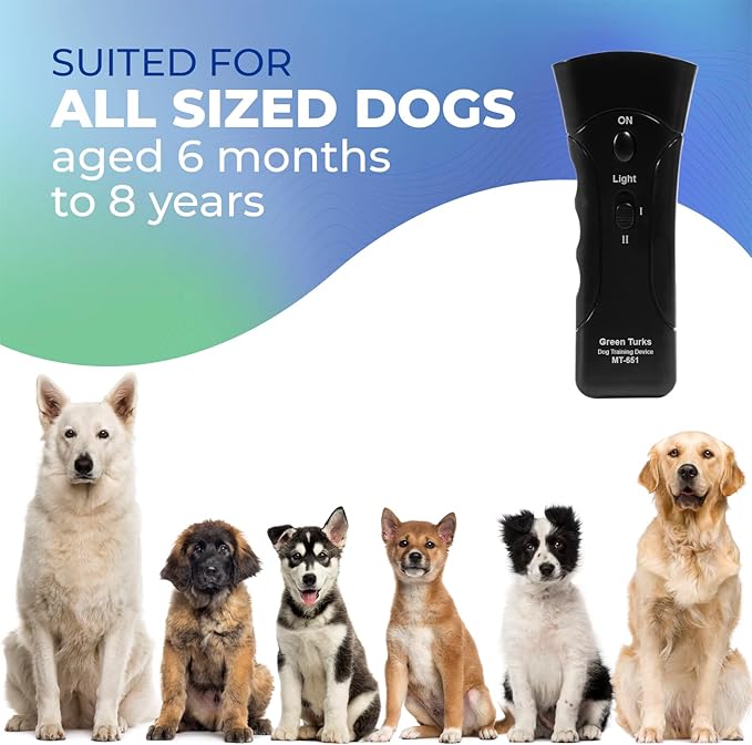 Barking Deterrent Device –Petgentle Ultrasonic Dog Repeller–Stop Barking & Repel Aggressive Pets – Humane Training Tool, Anti Barking Device Outdoor Indoor, Bark Control, No Shock Collar Alternative