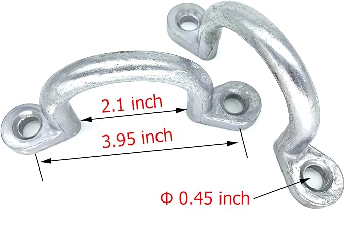 for Horse Trailer Ties Loop 2" I.D Aluminum Bolt-On Lashing Rope Horse Tie Down Ring (2 pcs) Horse Trailer Accessories tie Ring Down Blocker for Horses Parts and Rings Cross Ties