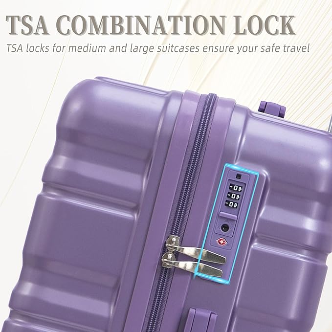 3-Piece ABS Hardshell Suitcase Sets Lightweight, Tough & Scratch-Resistant