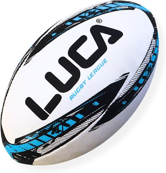 LUCA League Rugby Ball Size 4 & 5 | Hand Stitched, 3-Ply Durable Construction | Super Grip Texture | Training & Match Play Rugby Ball