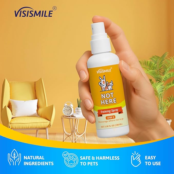 Dog Potty Training Spray Kit: Here Potty Trainer & Not Here Bitter Deterrent Spray - Anti Chew Stop Peeing Urine Marking - Indoor & Outdoor Grass Pad Toilet Spot Odor Repellent for Puppies Dogs