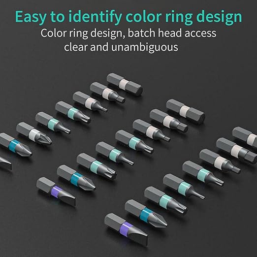 24 in 1 Magnetic Screwdriver Set, DIY Ratchet Screwdriver Set, Multi Bit Magnetic Drive Set with Detachable Ratchet Handle, Portable Precision Repair Tool Kit for Furniture Computer Bicycle