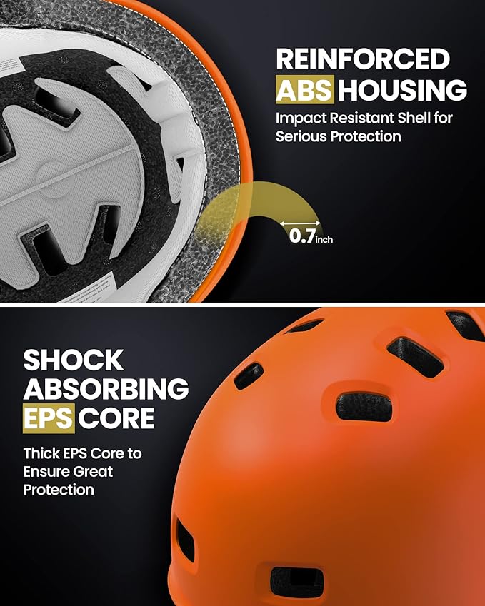 OutdoorMaster スケートボード サイクリング ヘルメット - 取り外し可能なインナー2枚 通気性 多用途 スポーツ スクーター ローラースケート インラインスケート ローラーブレード 子供 ユース 大人用