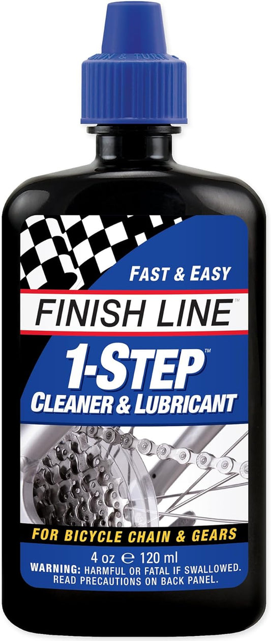 Finish Line 1-Step Bike Chain Cleaner and Lubricant – Cleans, Lubricates & Protects in One Application, Helps Reduce Wear & Friction, Rust Protection for All Bicycle Chains, 4 oz