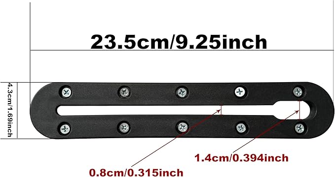 2 Pack Fishing Rod Holder with Track Mount Universal T-Shaped Screw Mounted on Rail for Kayak, Canoe, Fishing Boat