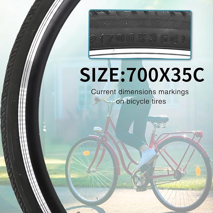 700x35C Bike Tire Foldable Replacement Tires with or Without Bike Tubes and Tire Levers for Road Bicycle