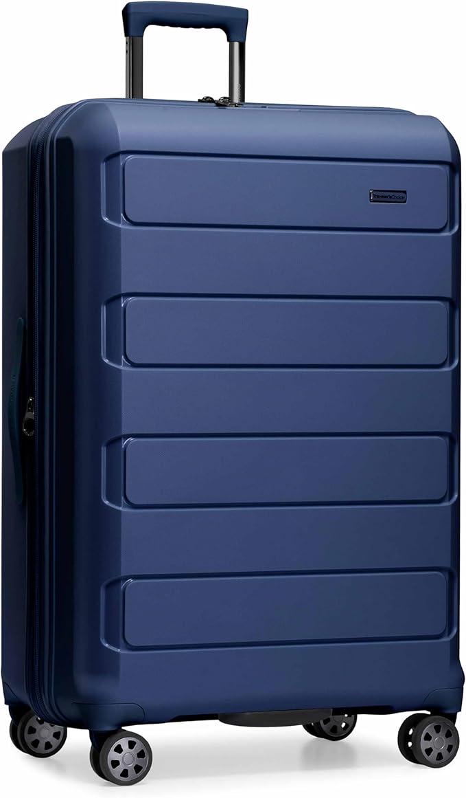 Traveler's Choice Pagosa ハードシェル 拡張可能荷物 スピナーホイール付き、ネイビー、30インチ 大型