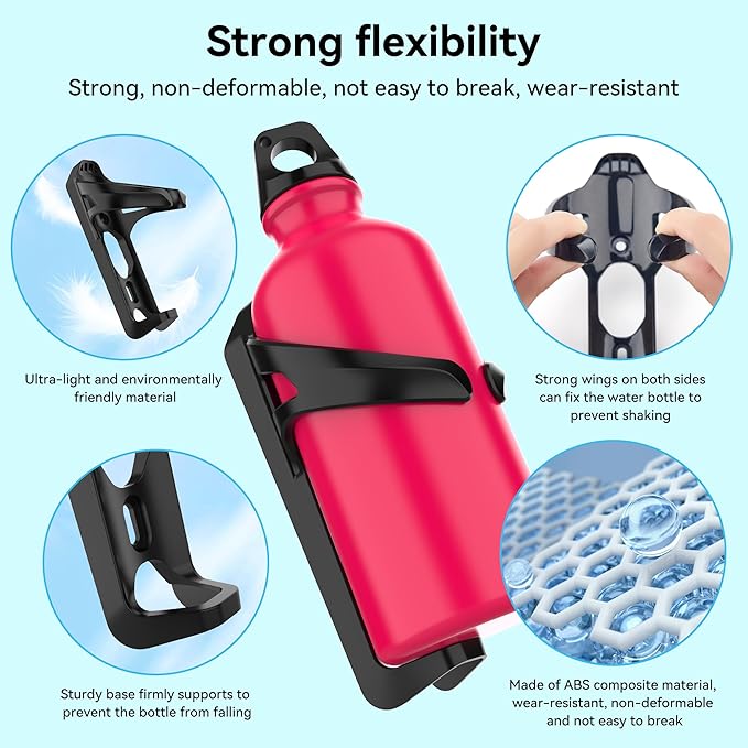 for Airtag Bike Water Bottle Holder, Waterproof for AirTag Mount Hidden GPS Tracker Anti-Theft, Bicycle Bottle Cages with Safety Screw Tool, Universal Drink Cup Holder for Road MTB Bikes