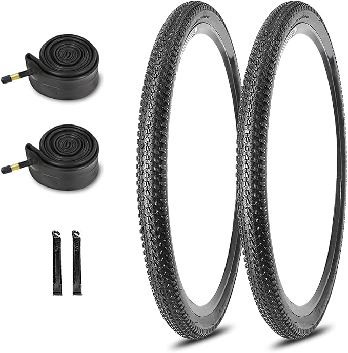 2-Pack Hybrid Bike Tire Kit: 26/27.5/29-inch Lightweight Bicycle Replacement Tires with Inner Tubes and Tire Levers Compatible with MTB,Urban Bike,26 x 1.95/27.5 x 2.1/29 x 2.25