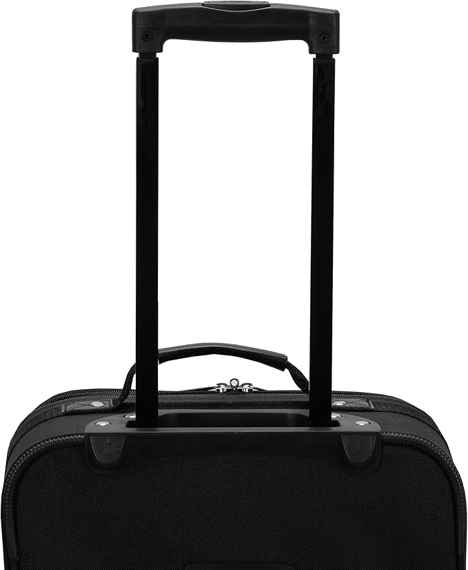 Rockland Fashion ソフトサイド アップライト荷物セット 拡張可能 ブラック 2点セット (14/19)
